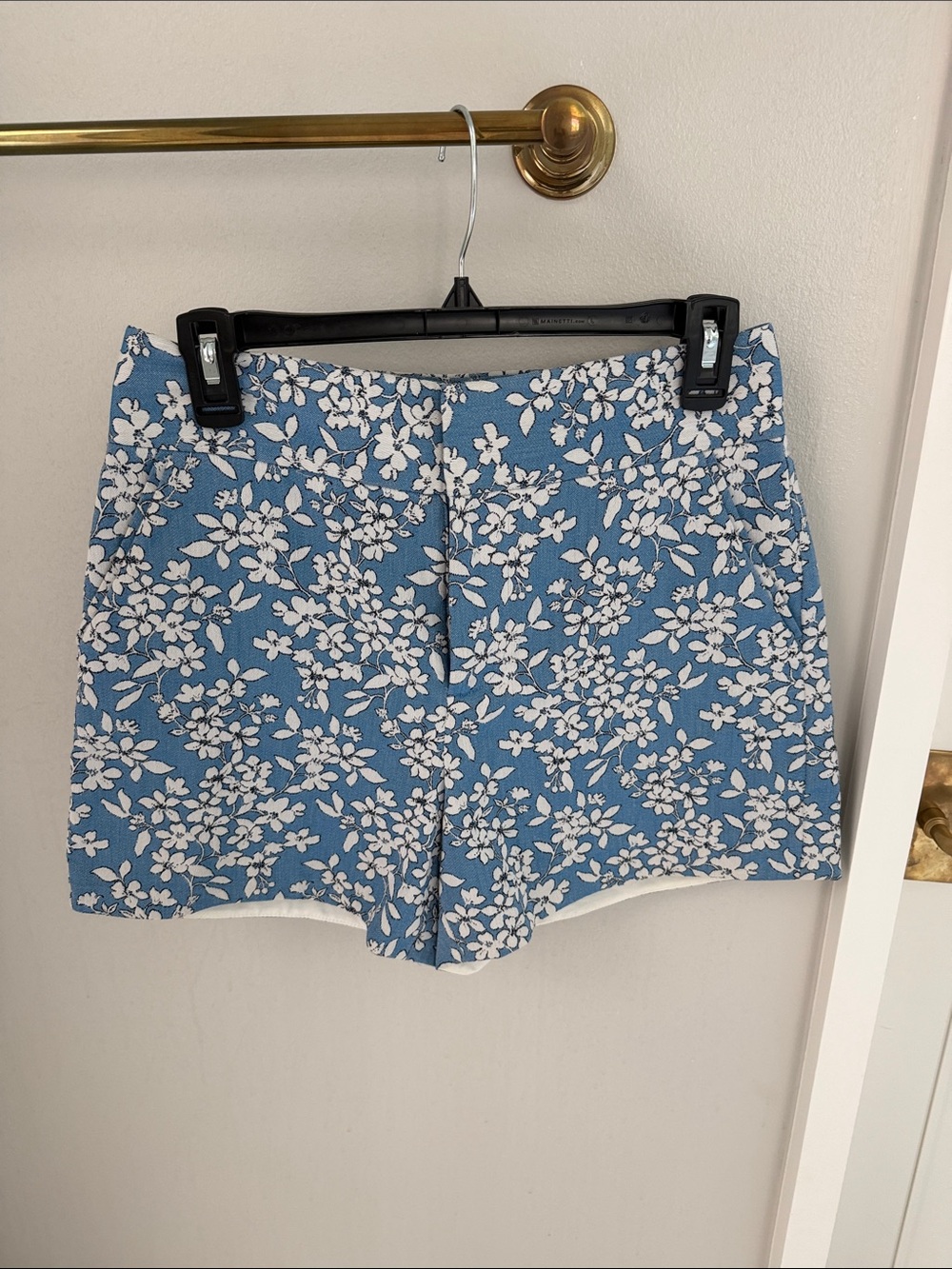 Alice + Olivia Blue Floral Bermuda Shorts
